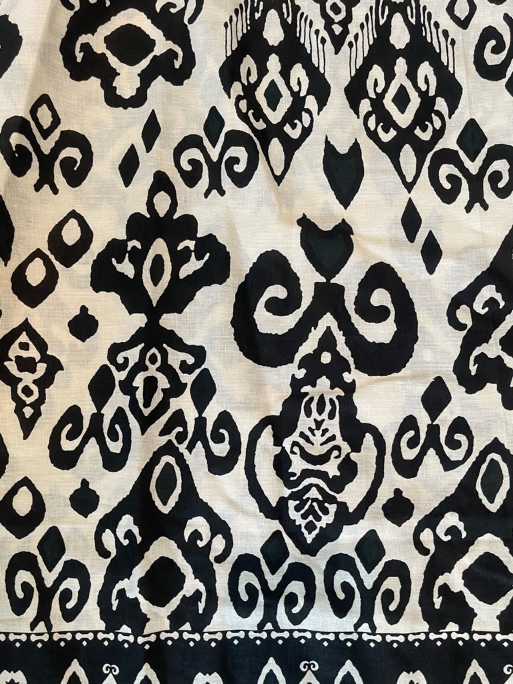 Smocked Wide-Leg Jumpsuit in Black & Cream - Picture 4 of 7